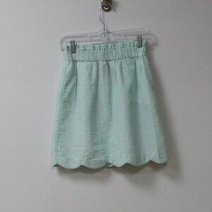 Lauren James- Seersucker Skirt- Green and White- Size: Small